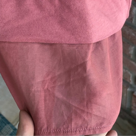 MADEWELL Sleeveless Clay Pink Layered Tank Cotton Silk Small NWT - Picture 5 of 6